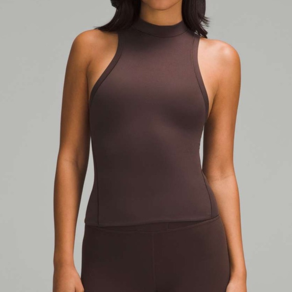 32. NWT Lululemon Nulu Mock-Neck Tank Top - xs in Espresso
